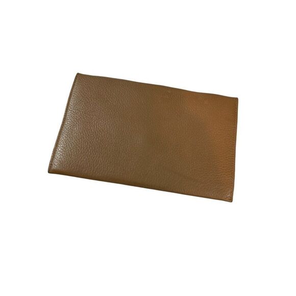 Tan Faux Leather Envelope Clutch Wallet With Snap Closure - Picture 2 of 8